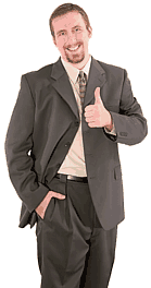 Businessman giving a thumbs-up